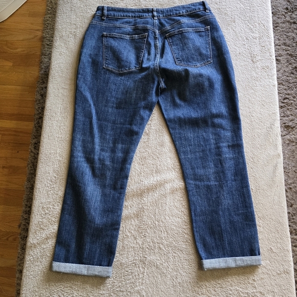 DL1961 Stevie Mid Rise Cuffed Slim Boyfriend Distressed jeans in Hawley size 32 - Picture 7 of 13